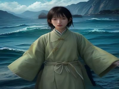 自媒体海报制作场景，创作者将人像从原背景中抠出后放到自定义海报背景上，生成视觉效果强烈的封面图